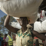 Care distribute tents, family kits and hygiene kits in Dondo